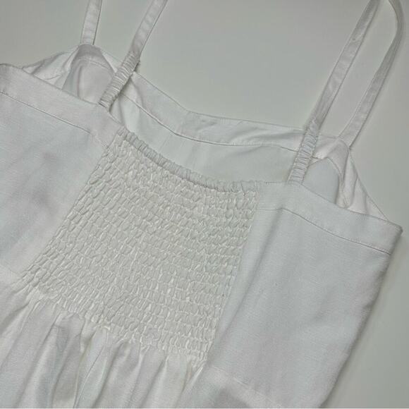 NWT | Jonathan Simkai | Kitzia Linen Bustier Midi Dress | White | Large - Picture 13 of 14